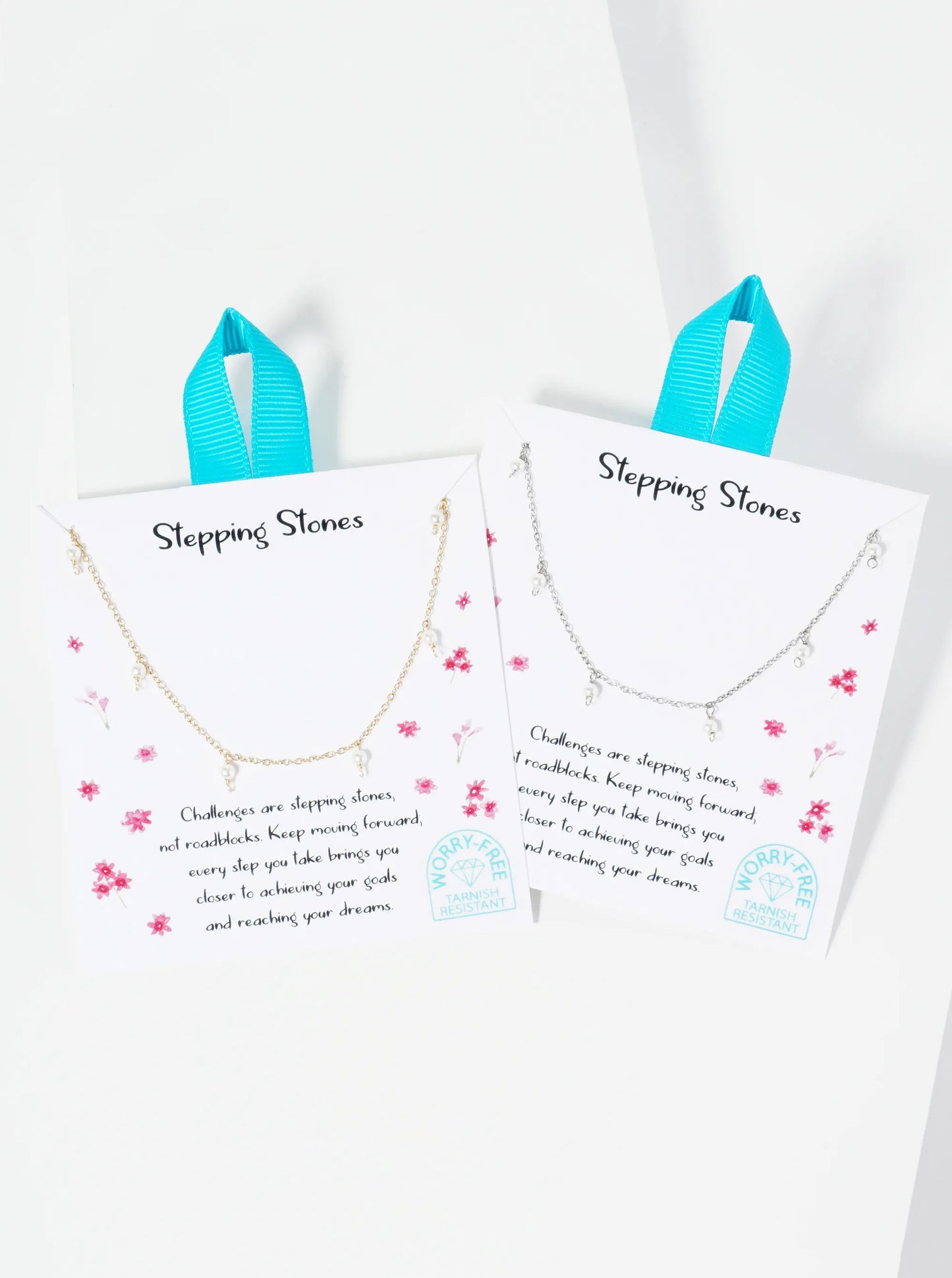 Hypoallergenic Stainless Steel Minimalist Dainty Pearl Station Necklace