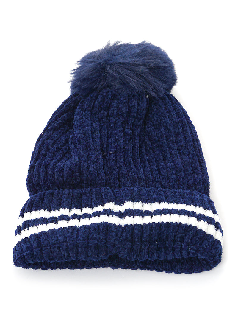 Insulated Sherpa Acrylic Beanie With Pom Pom