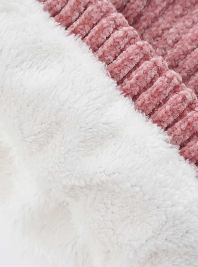 Insulated Sherpa Acrylic Beanie With Pom Pom