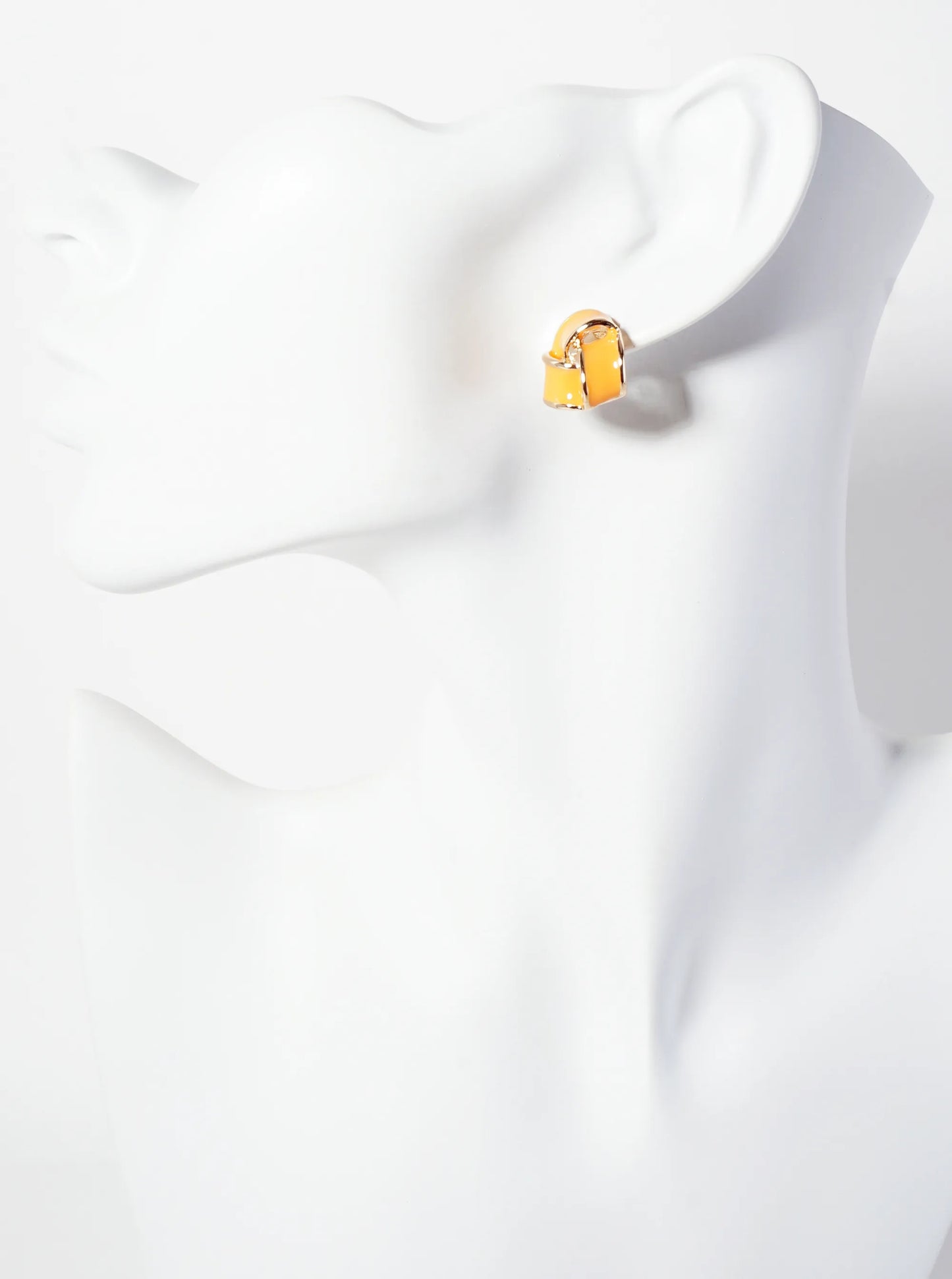 Interlinked Triangular 16mm Enamel Stud Earrings