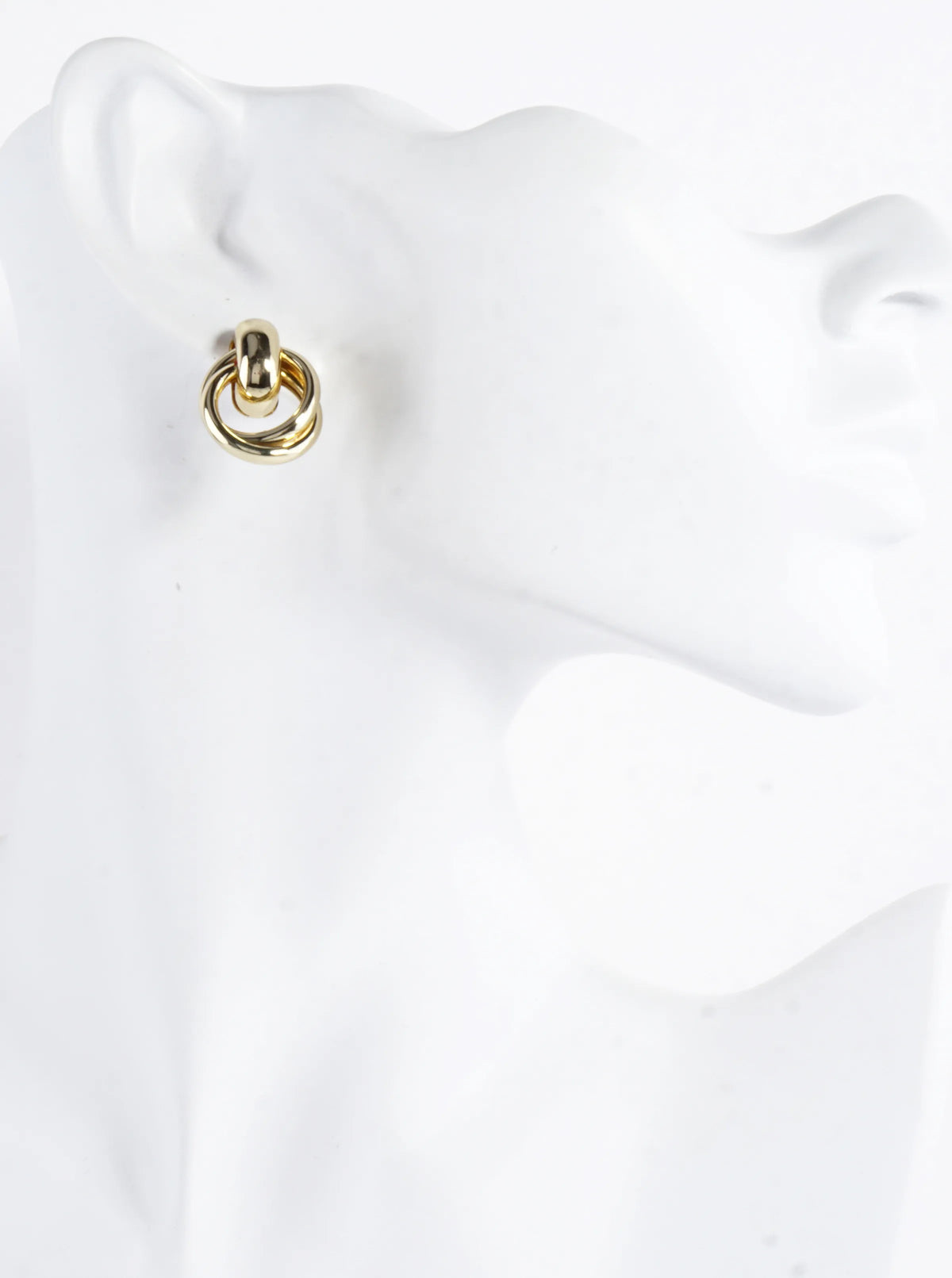Interlocking Ring Door Knocker Post Earrings