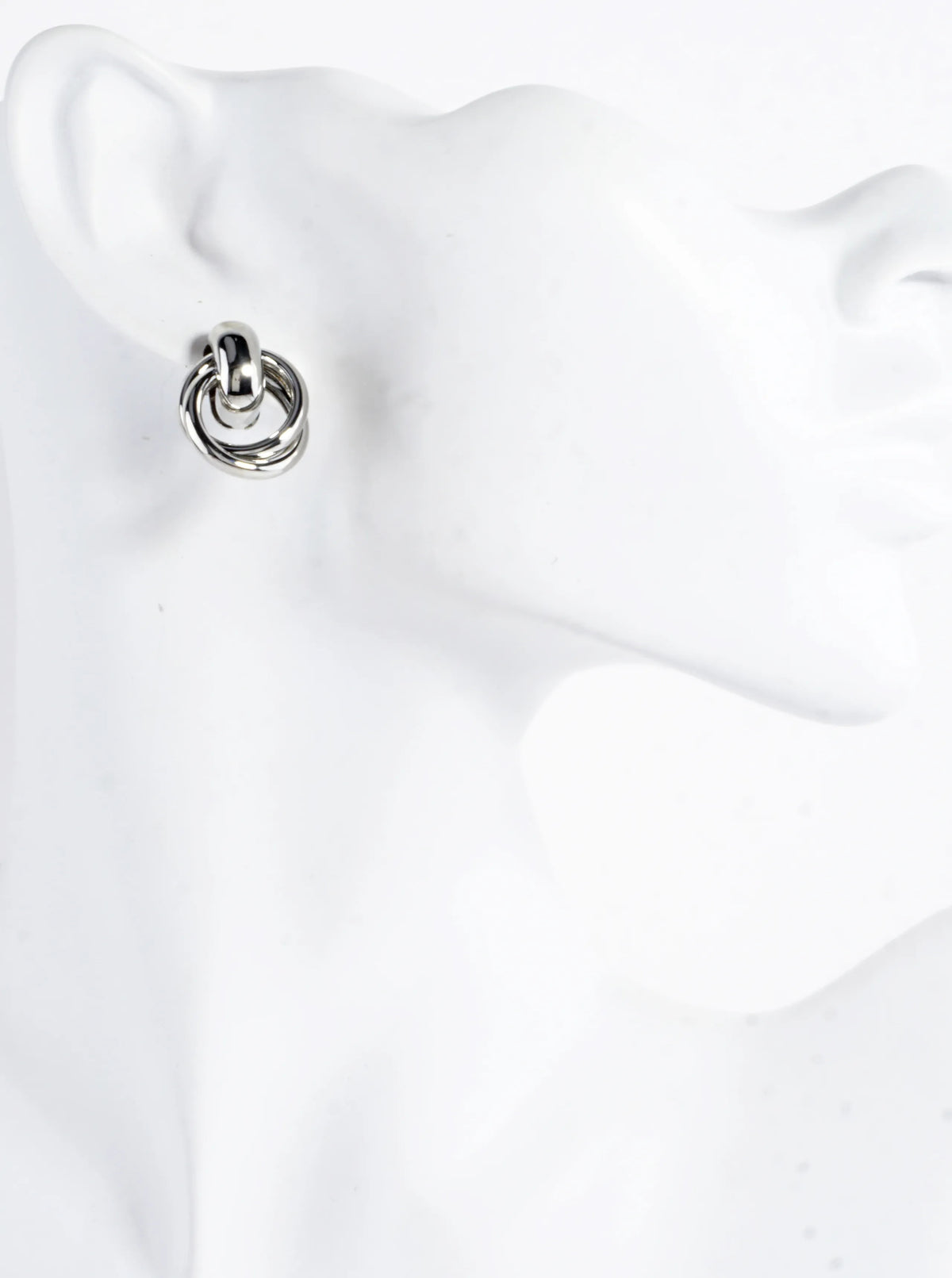 Interlocking Ring Door Knocker Post Earrings