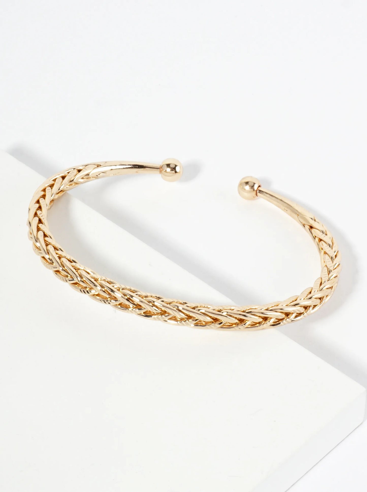 Intertwined Wire Design Open Cuff Bracelet