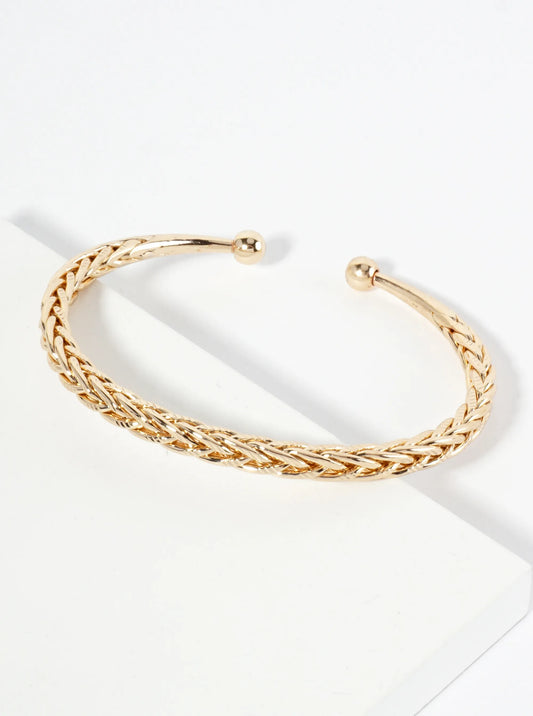 Intertwined Wire Design Open Cuff Bracelet