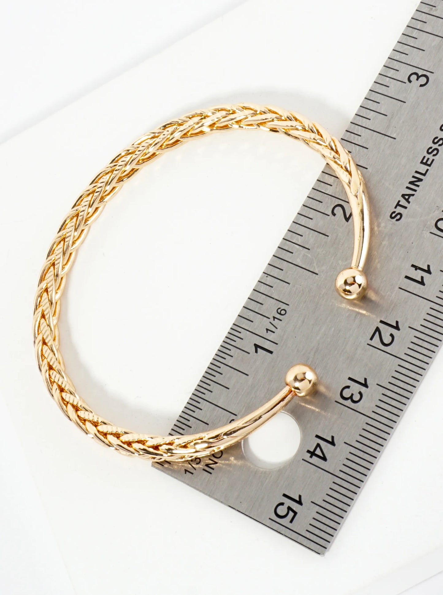Intertwined Wire Design Open Cuff Bracelet