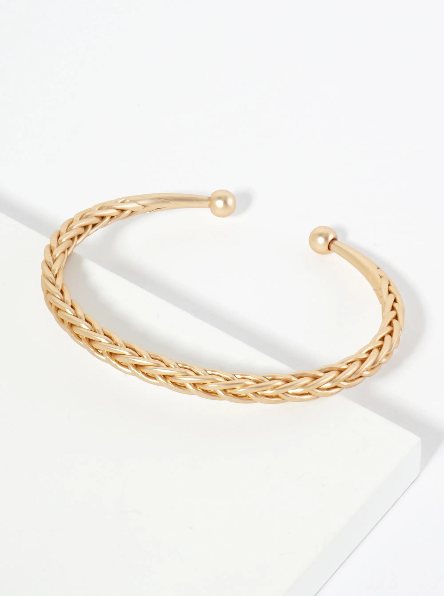 Intertwined Wire Design Open Cuff Bracelet