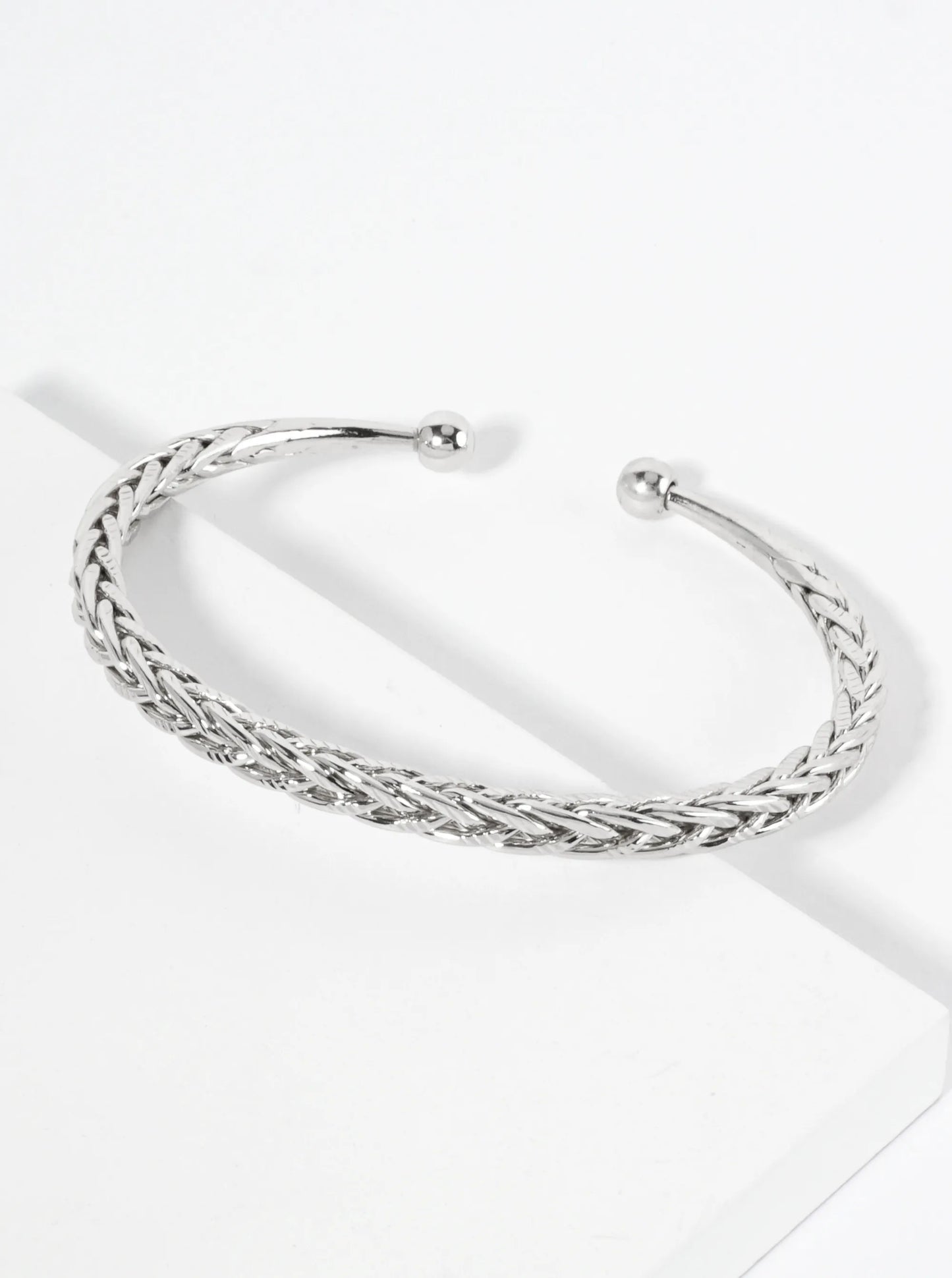 Intertwined Wire Design Open Cuff Bracelet
