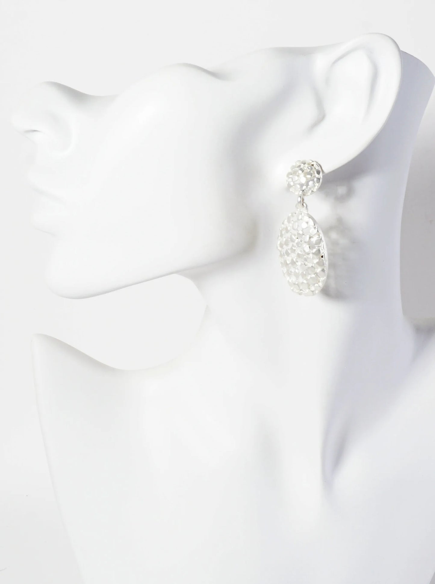 Intricate Filigree Oval Drop Dangle Post Earrings