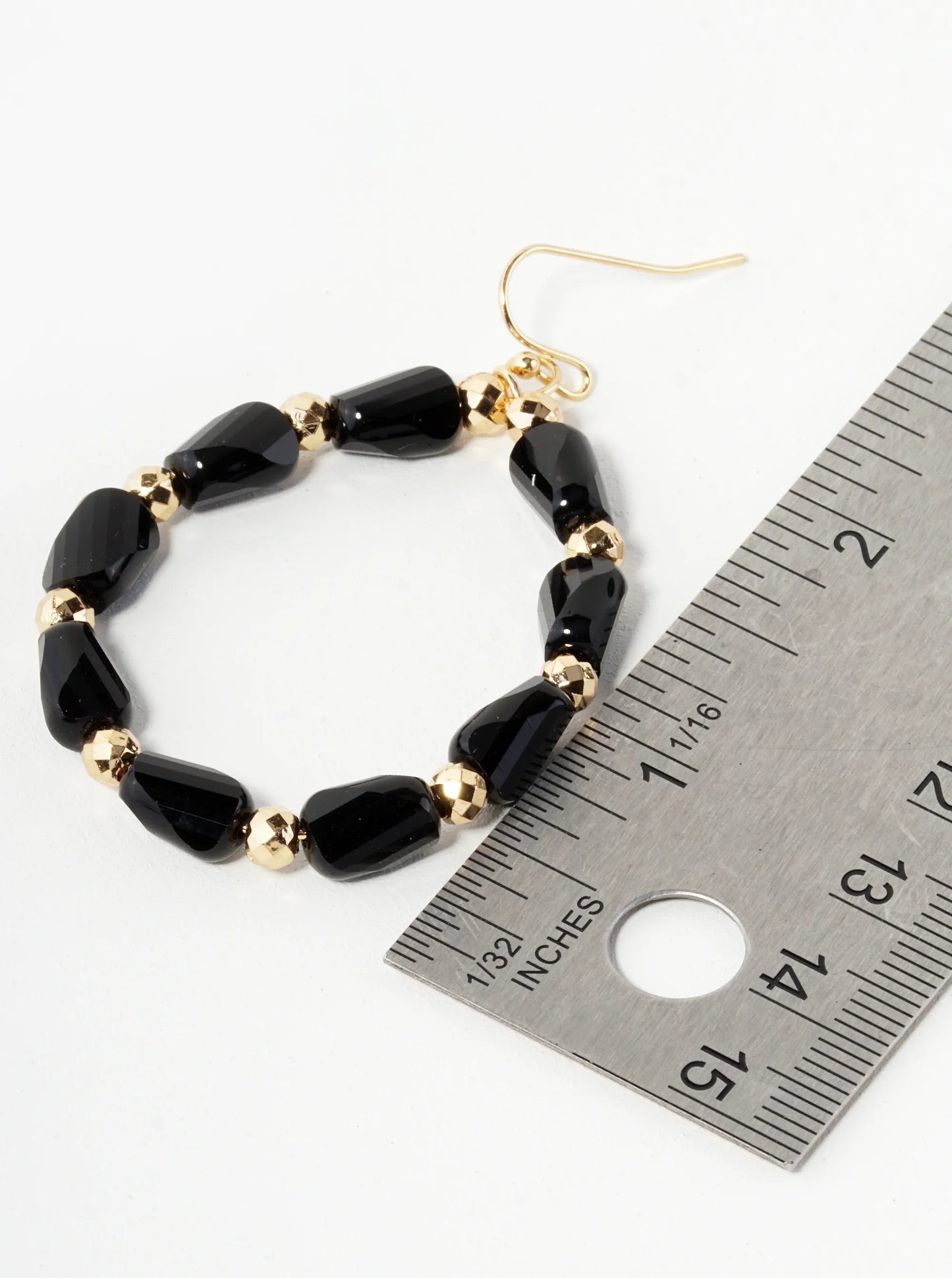 Irregular Glass Beaded Teardrop Dangle Earrings