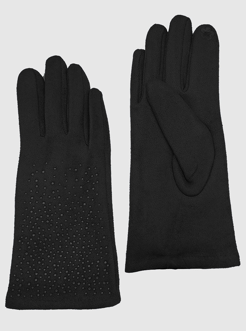 JEWEL DOT SUEDE THERMAL TOUCHSCREEN COMPATIBLE GLOVES