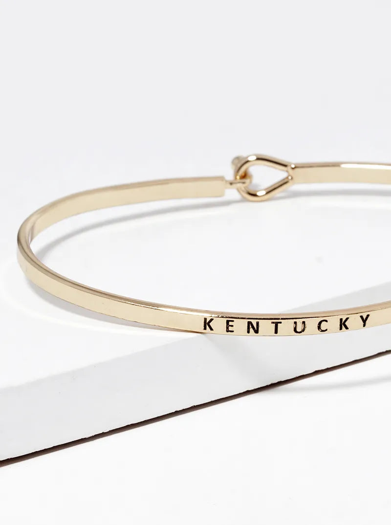 Kentucky Engraved Inspirational Bangle Bracelet