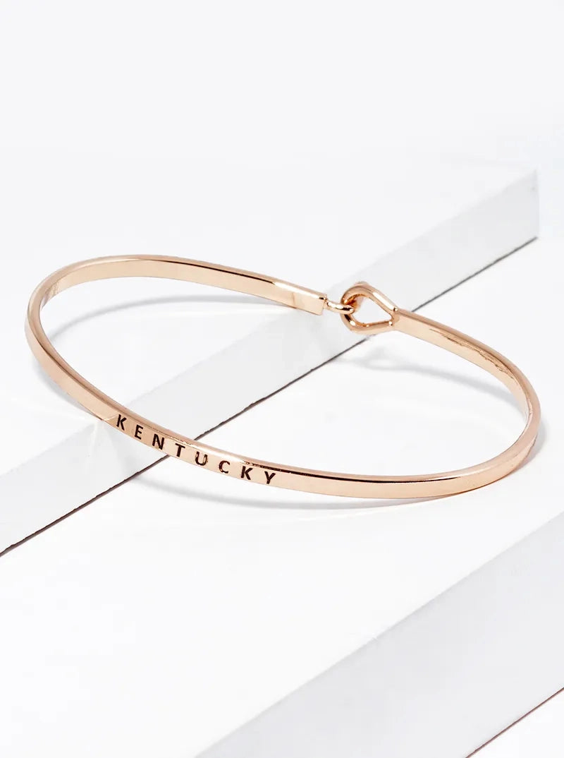 Kentucky Engraved Inspirational Bangle Bracelet
