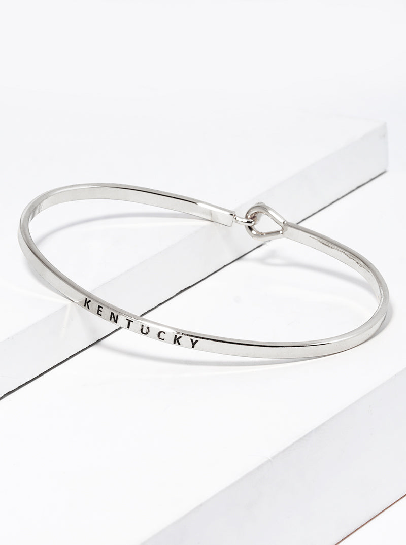 Kentucky Engraved Inspirational Bangle Bracelet