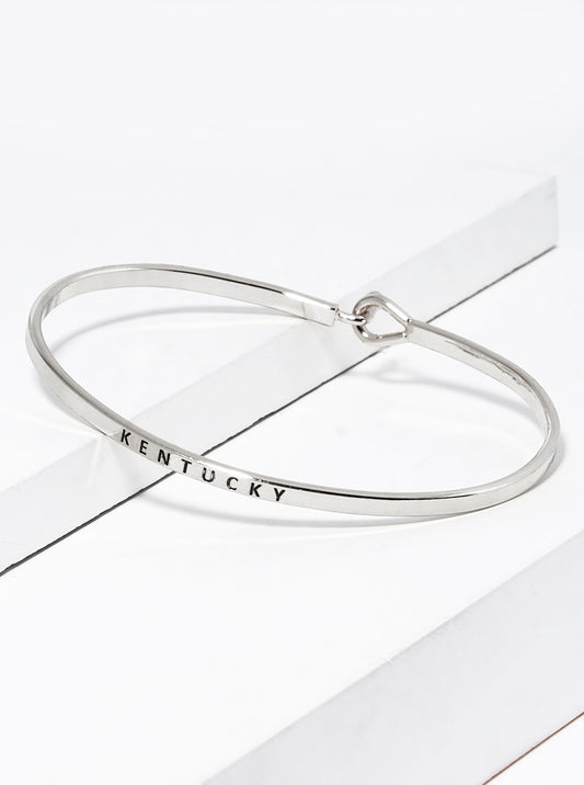 Kentucky Engraved Inspirational Bangle Bracelet