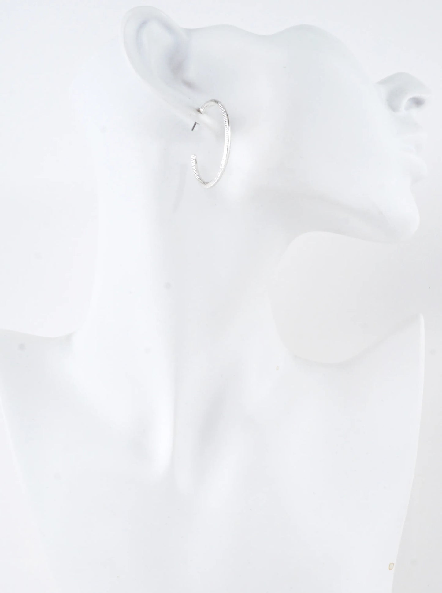Laser Etched Brass Hoop Earrings