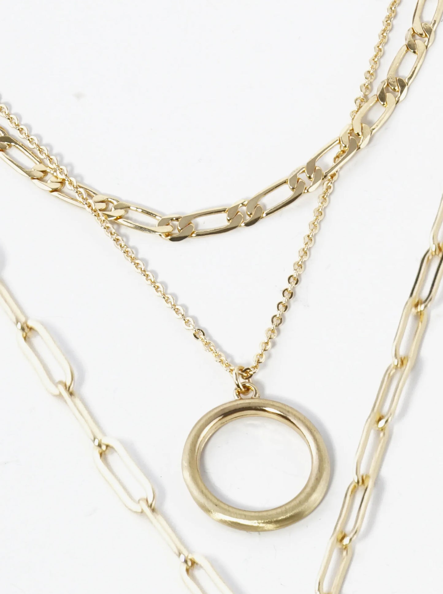 Layered Lariat Y Necklace With 7 Inch Drop Pendant