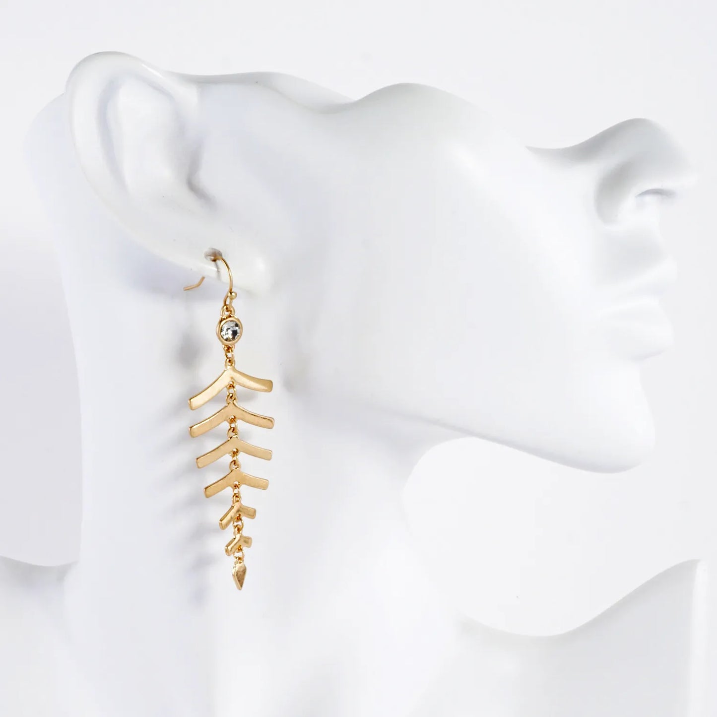 Leaf-Inspired Dangle Drop Earrings