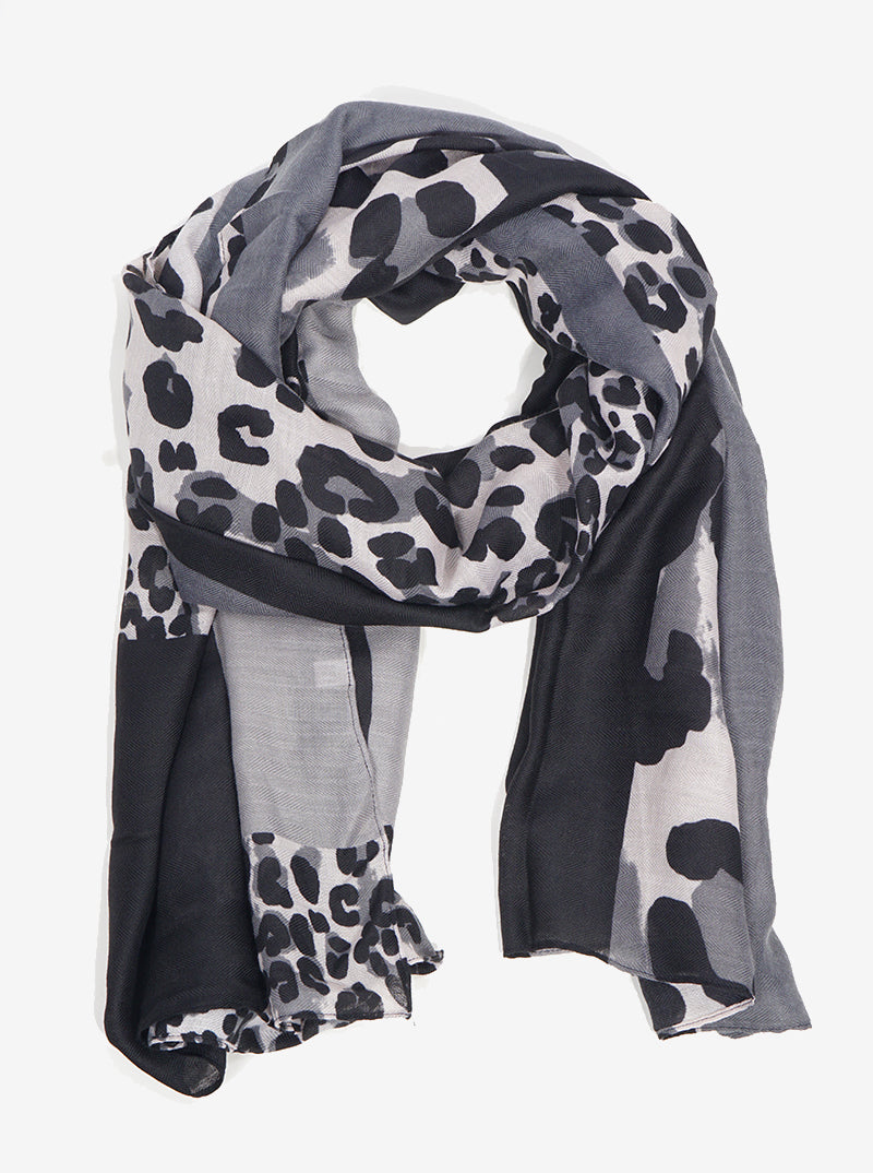 Leopard Animal Print Polyester Oblong Scarf