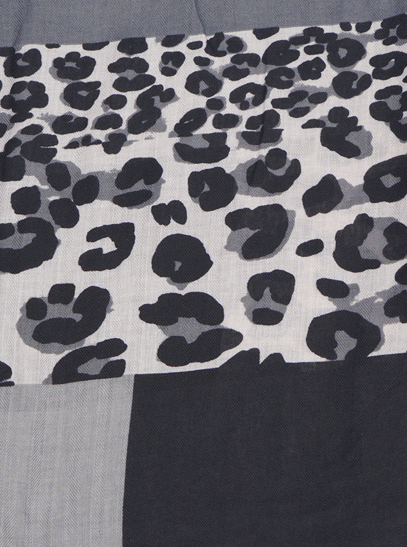 Leopard Animal Print Polyester Oblong Scarf