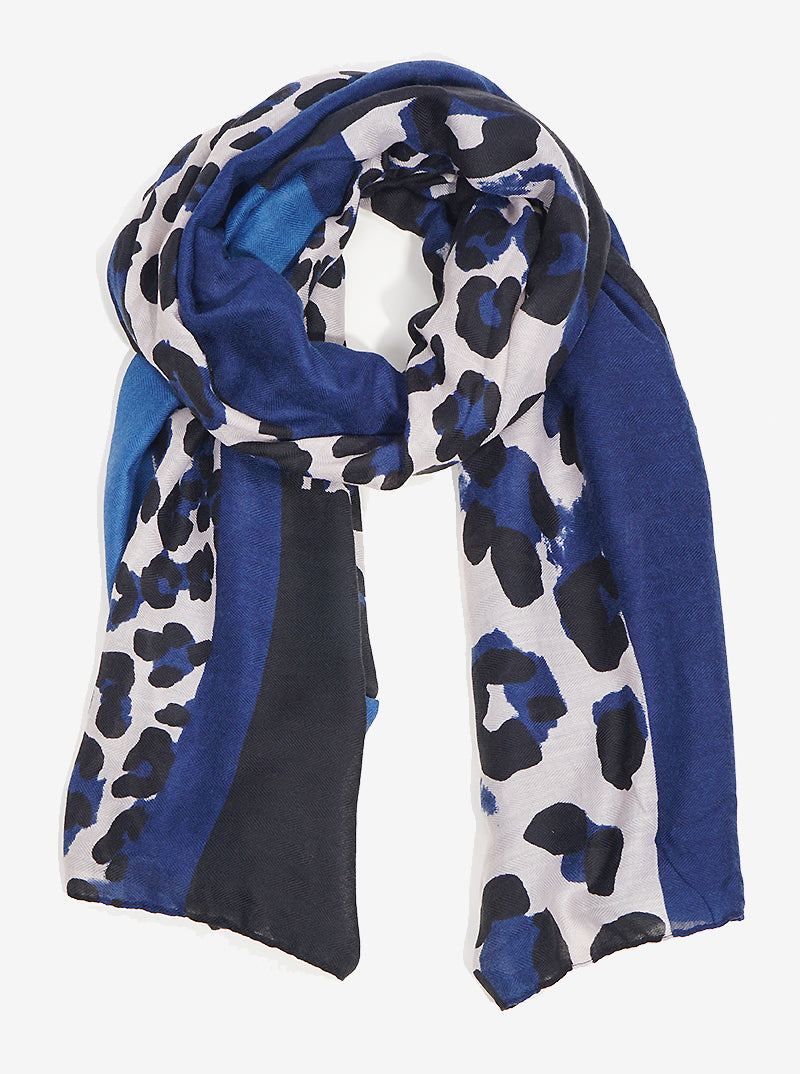 Leopard Animal Print Polyester Oblong Scarf