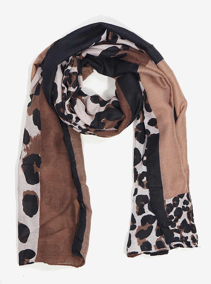 Leopard Animal Print Polyester Oblong Scarf