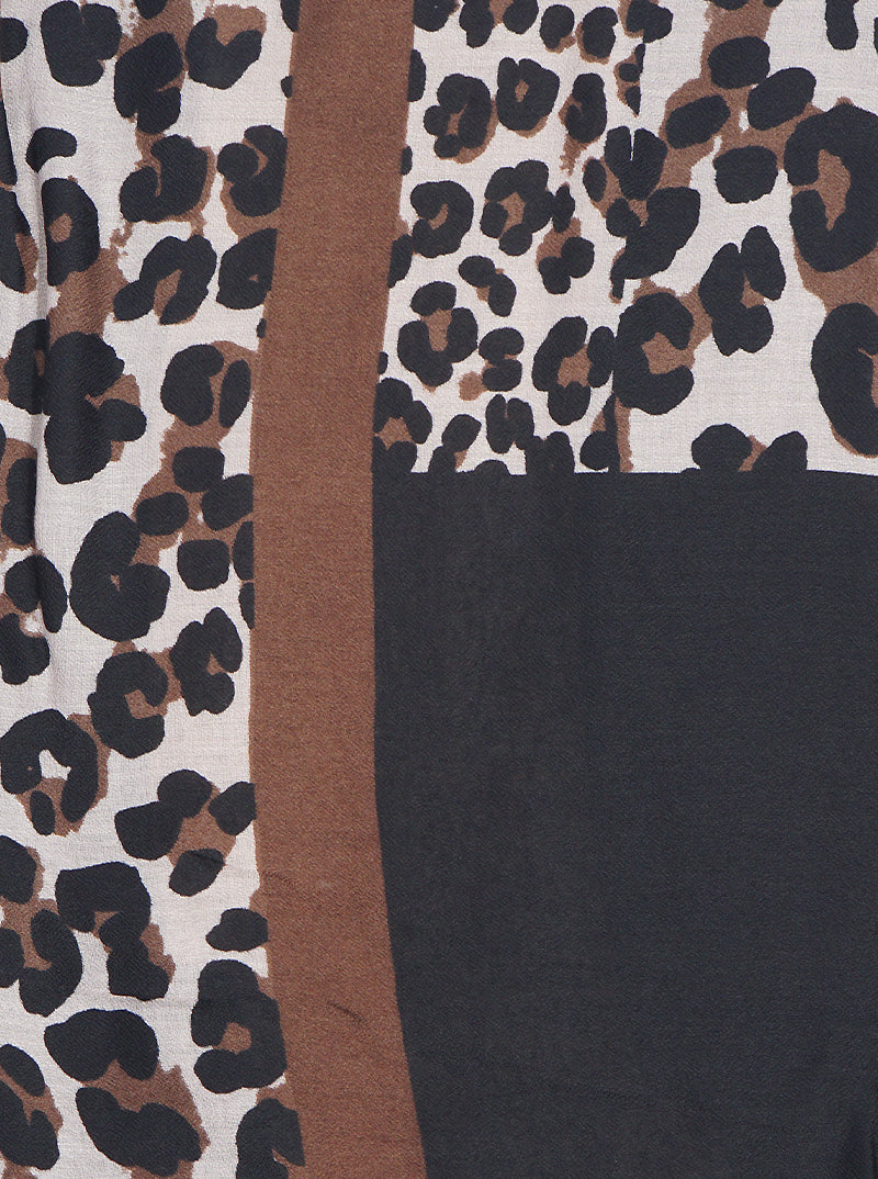 Leopard Animal Print Polyester Oblong Scarf