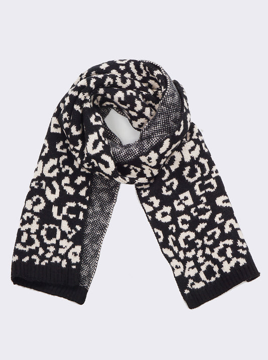 Leopard Pattern Oblong Scarf