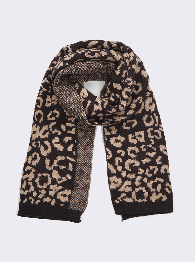 Leopard Pattern Oblong Scarf