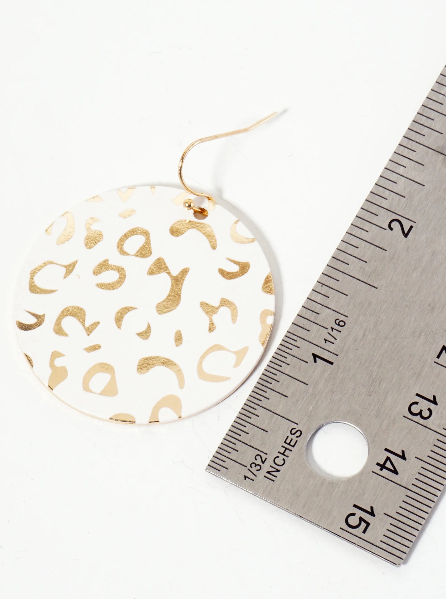 Leopard Printed Round Dangle Drop Earrings