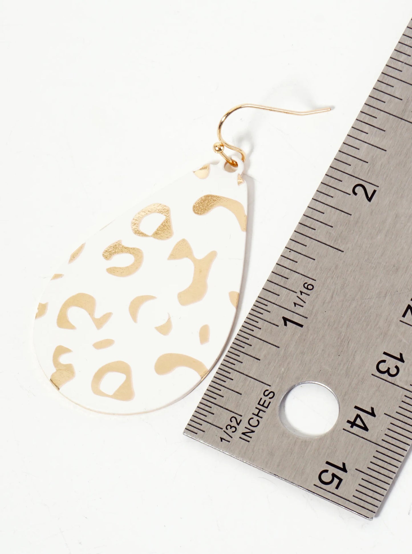 Leopard Printed Teardrop Dangle Earrings