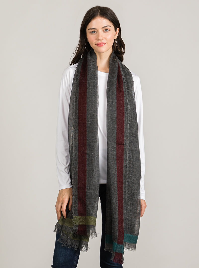 Lightweight Acrylic Oblong Wrap Scarf