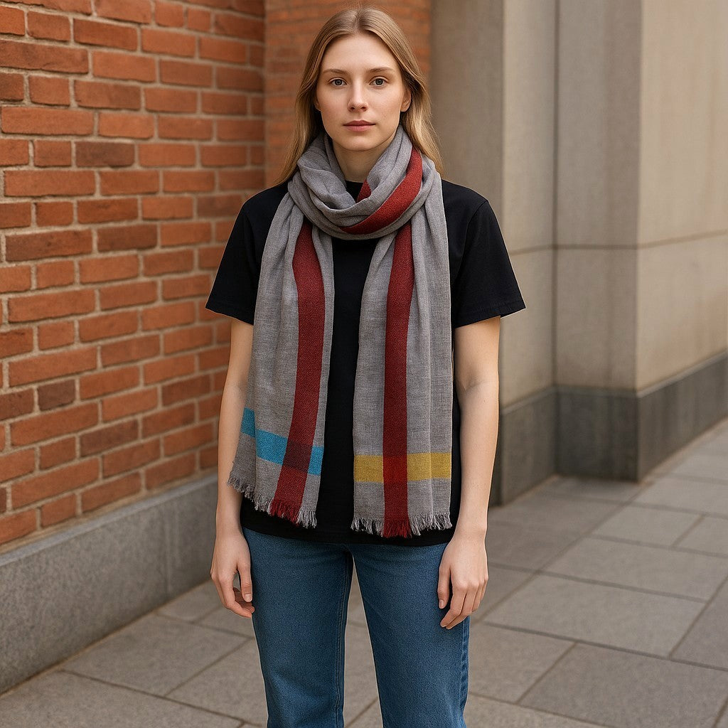 Lightweight Acrylic Oblong Wrap Scarf