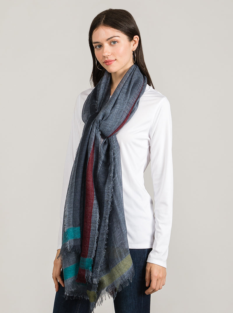 Lightweight Acrylic Oblong Wrap Scarf