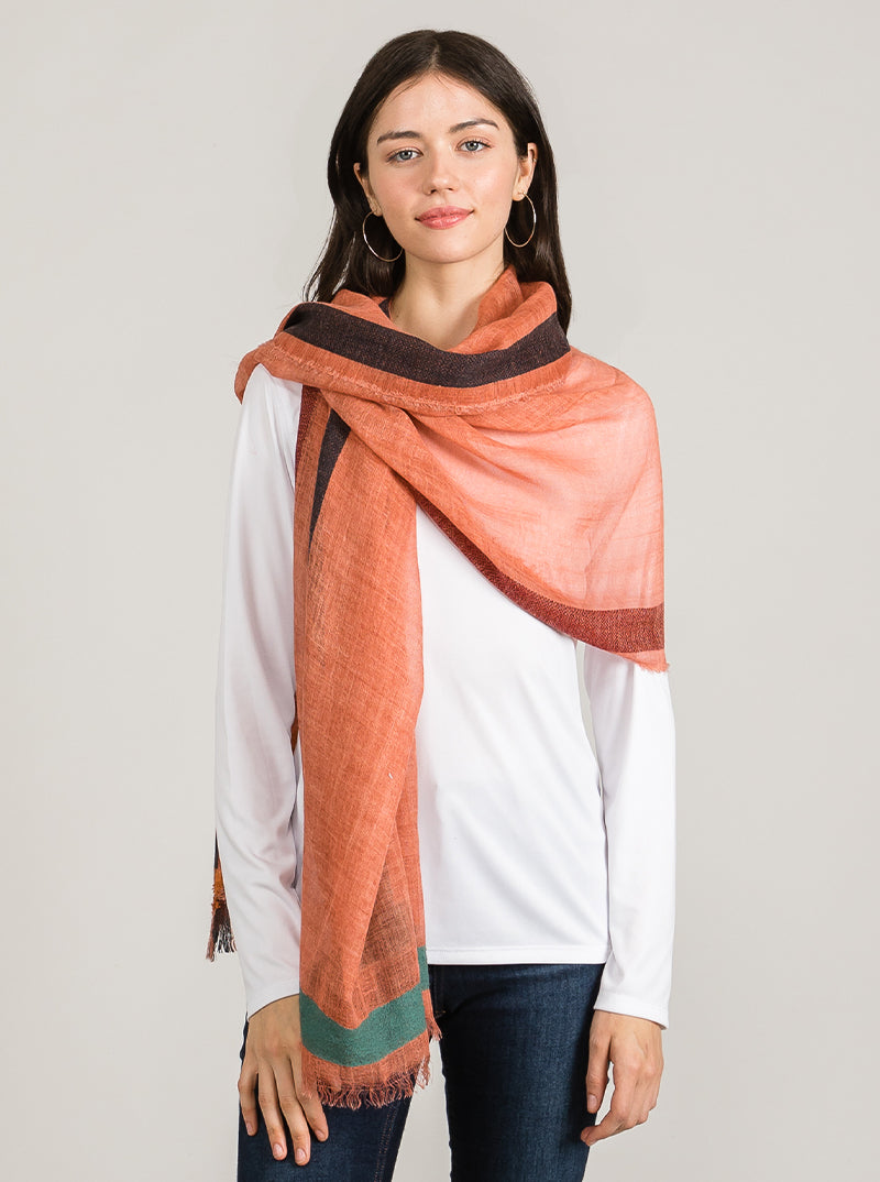 Lightweight Acrylic Oblong Wrap Scarf