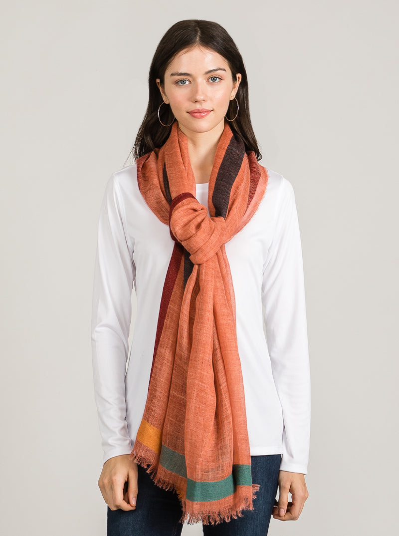 Lightweight Acrylic Oblong Wrap Scarf