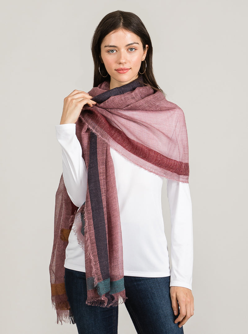 Lightweight Acrylic Oblong Wrap Scarf