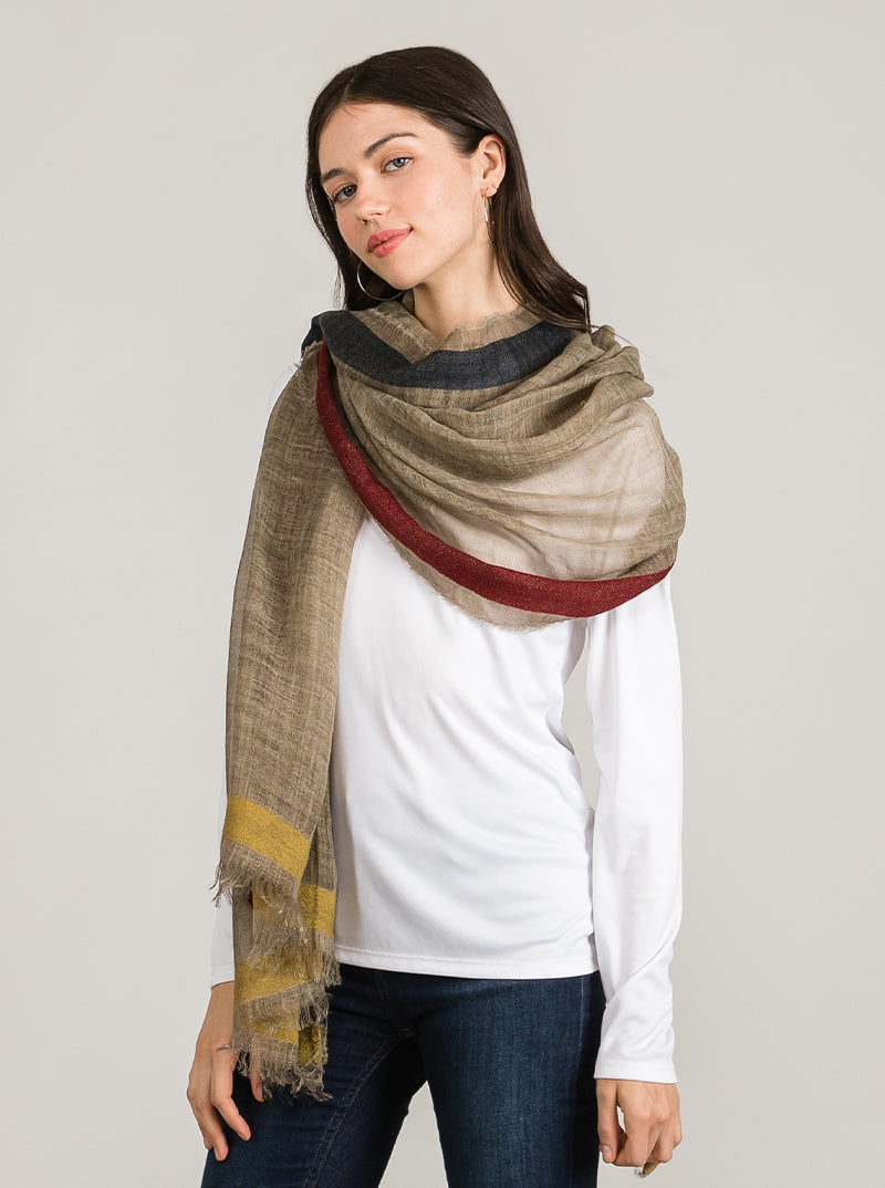 Lightweight Acrylic Oblong Wrap Scarf