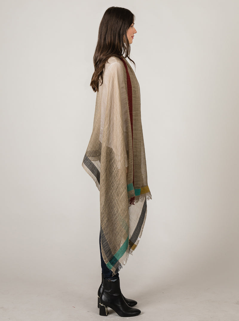 Lightweight Acrylic Oblong Wrap Scarf