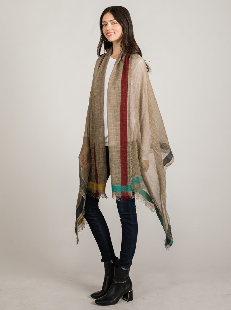 Lightweight Acrylic Oblong Wrap Scarf