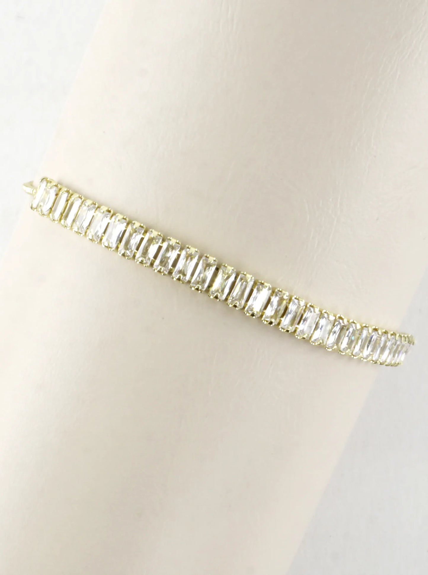 4mm Baguette CZ Bolo Pull Tie Bracelet