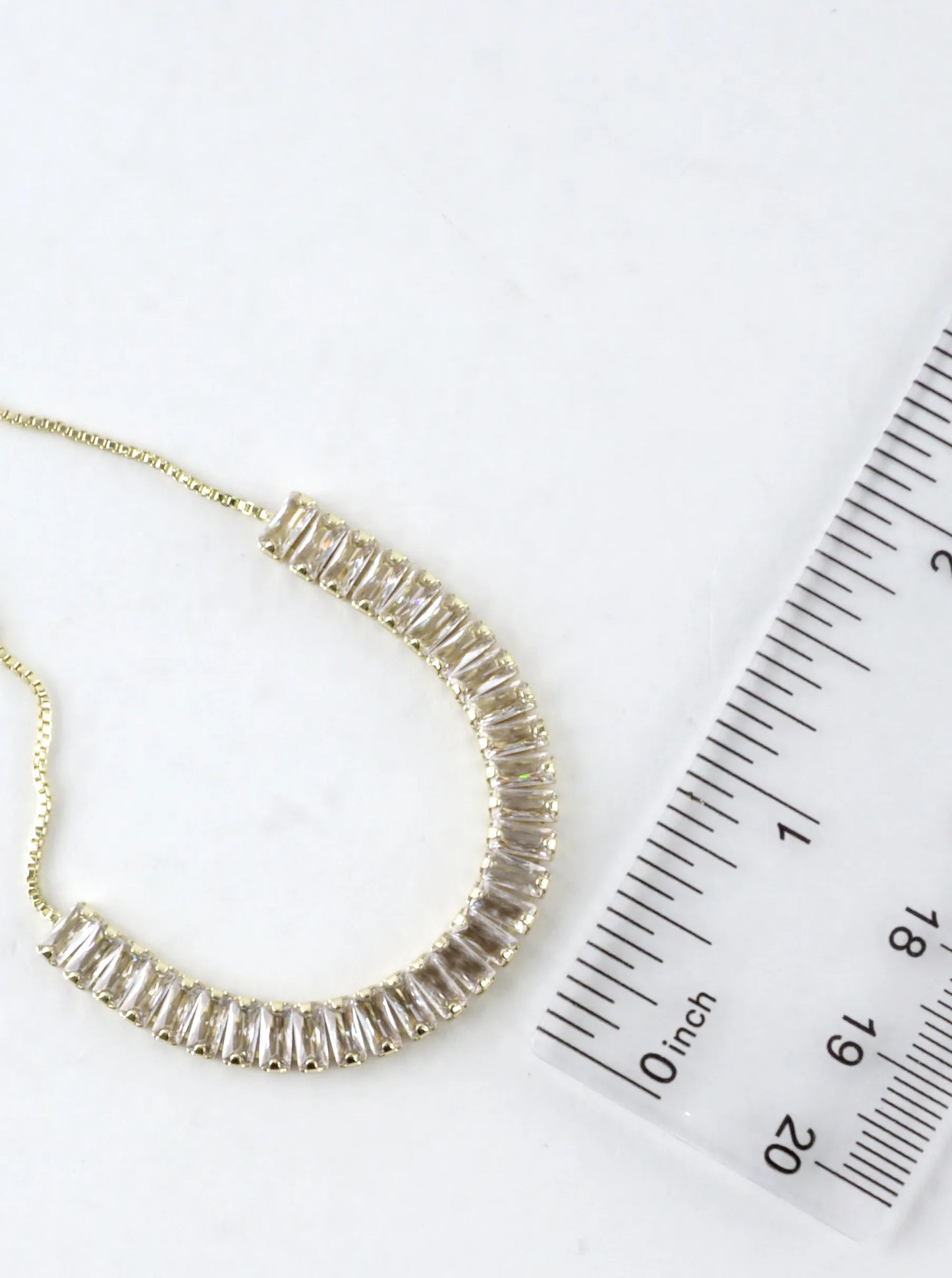 5mm Baguette CZ Bolo Pull Tie Bracelet