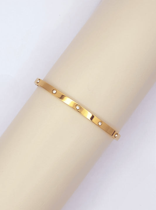 Stainless Steel Hinged Cuff Bracelet