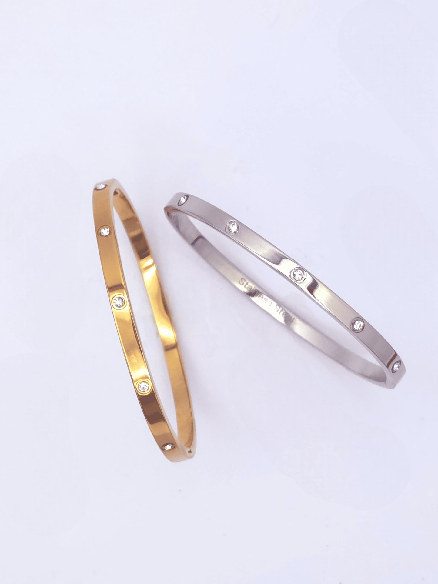 Stainless Steel Hinged Cuff Bracelet