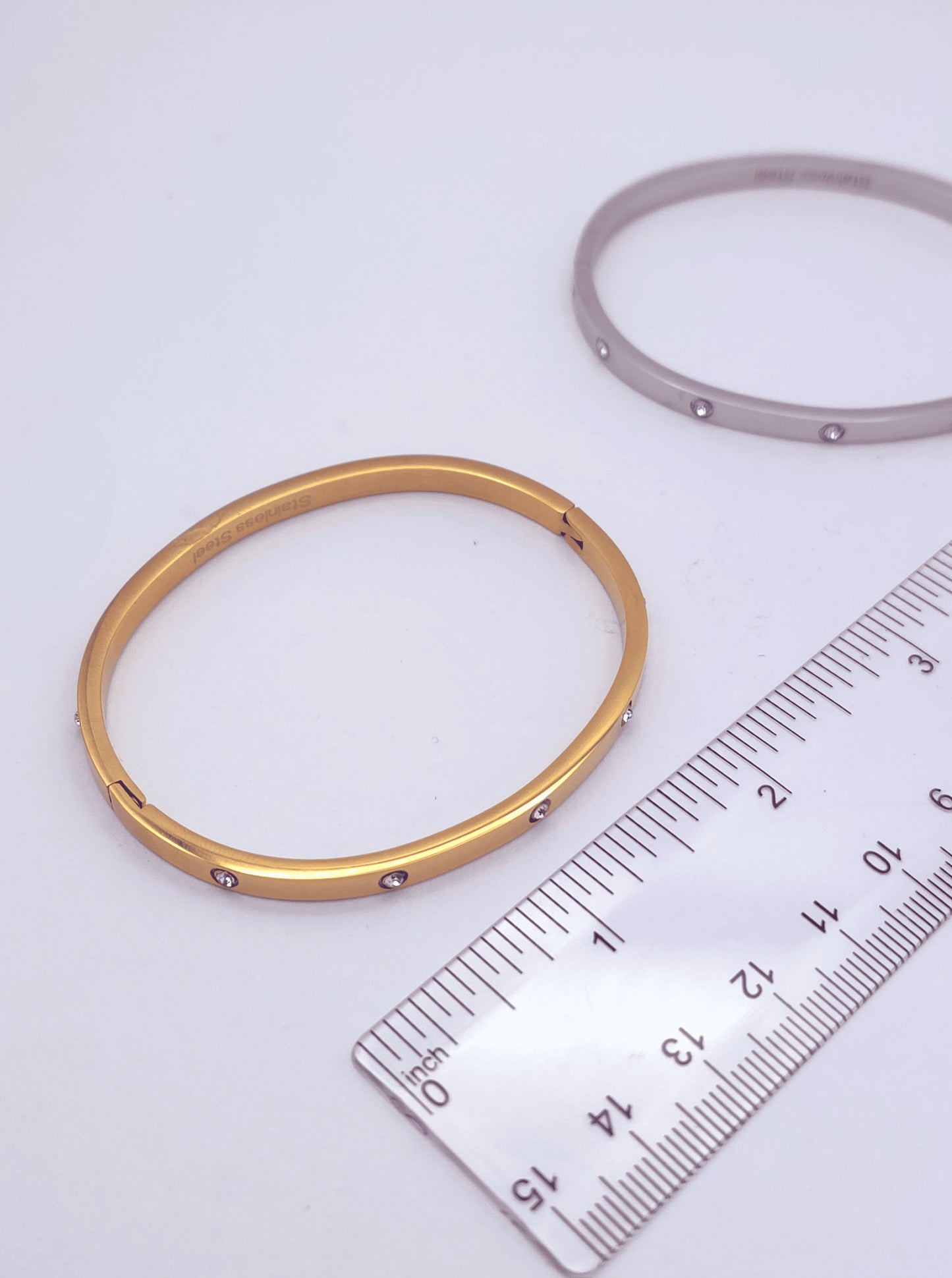 Stainless Steel Hinged Cuff Bracelet