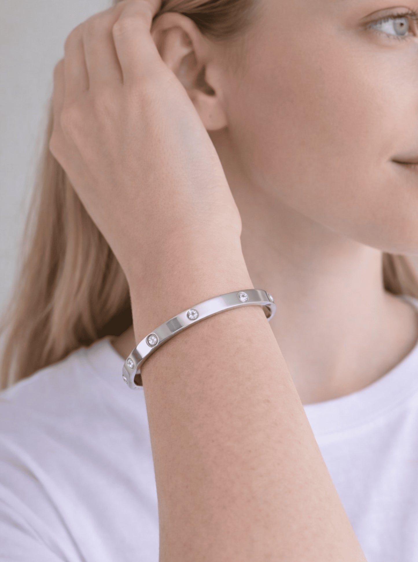Stainless Steel Hinged Cuff Bracelet