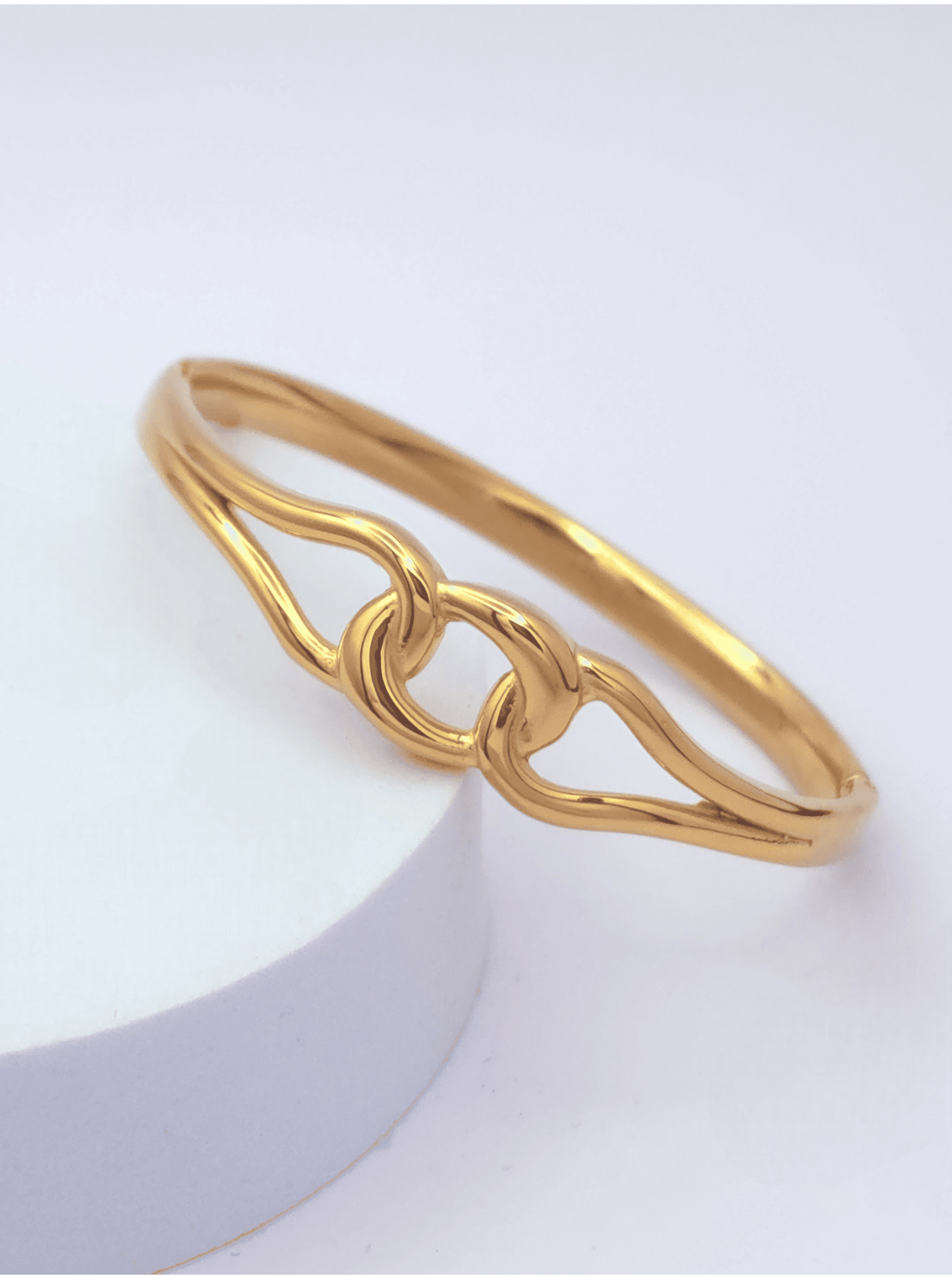 Modern Link Design Bangle Bracelet