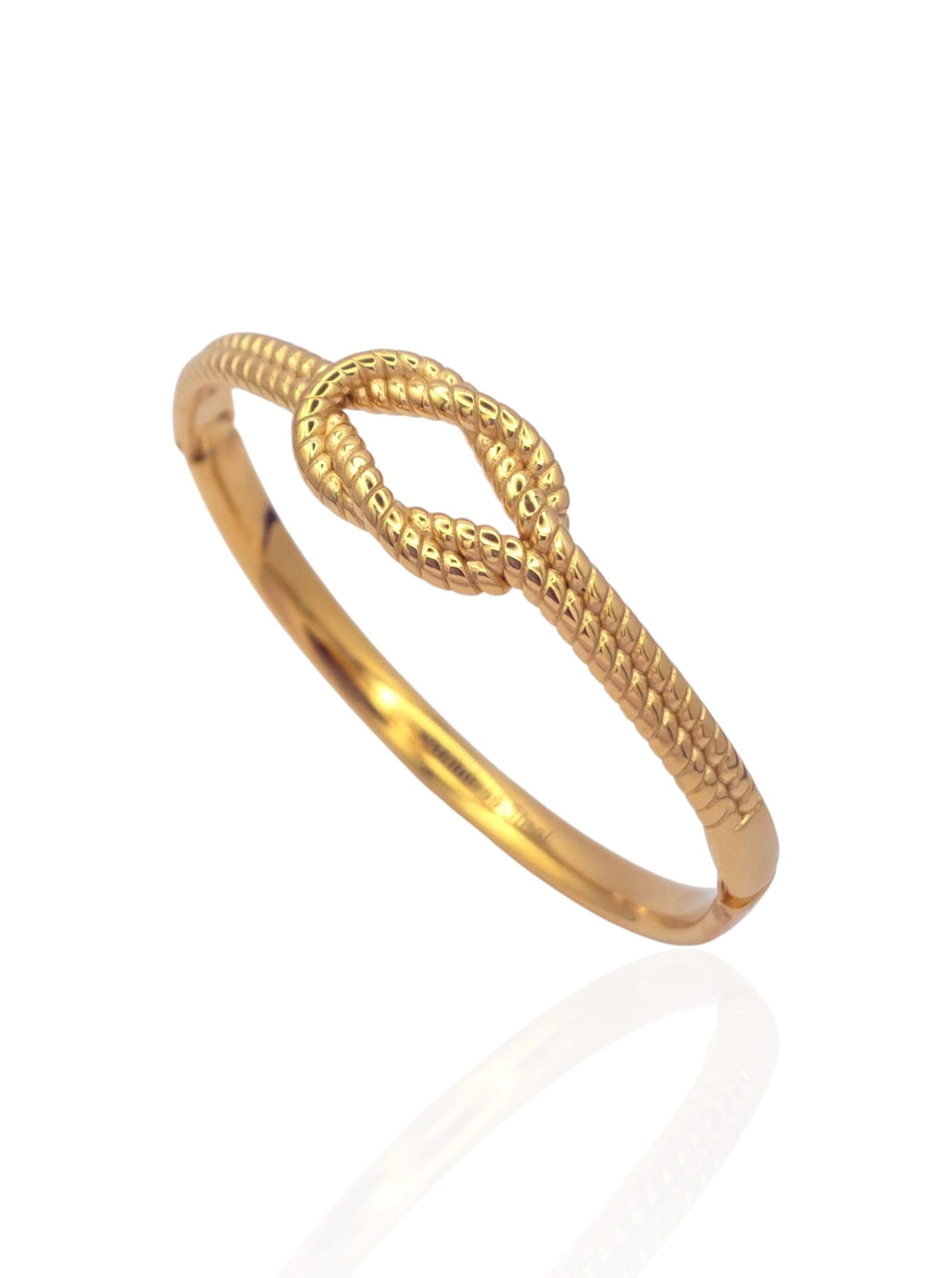 Cable Link Hinged Bangle Bracelet