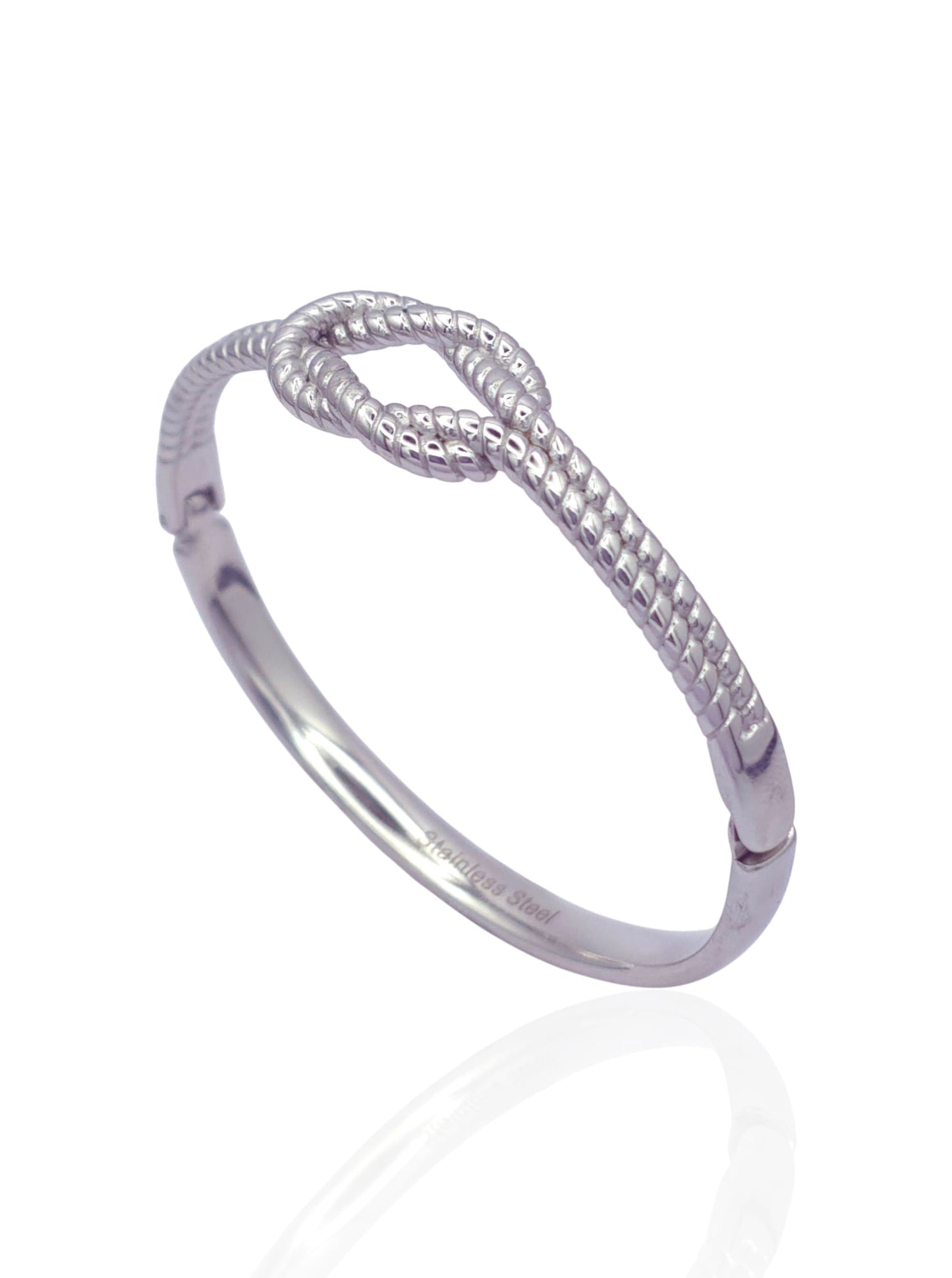 Cable Link Hinged Bangle Bracelet