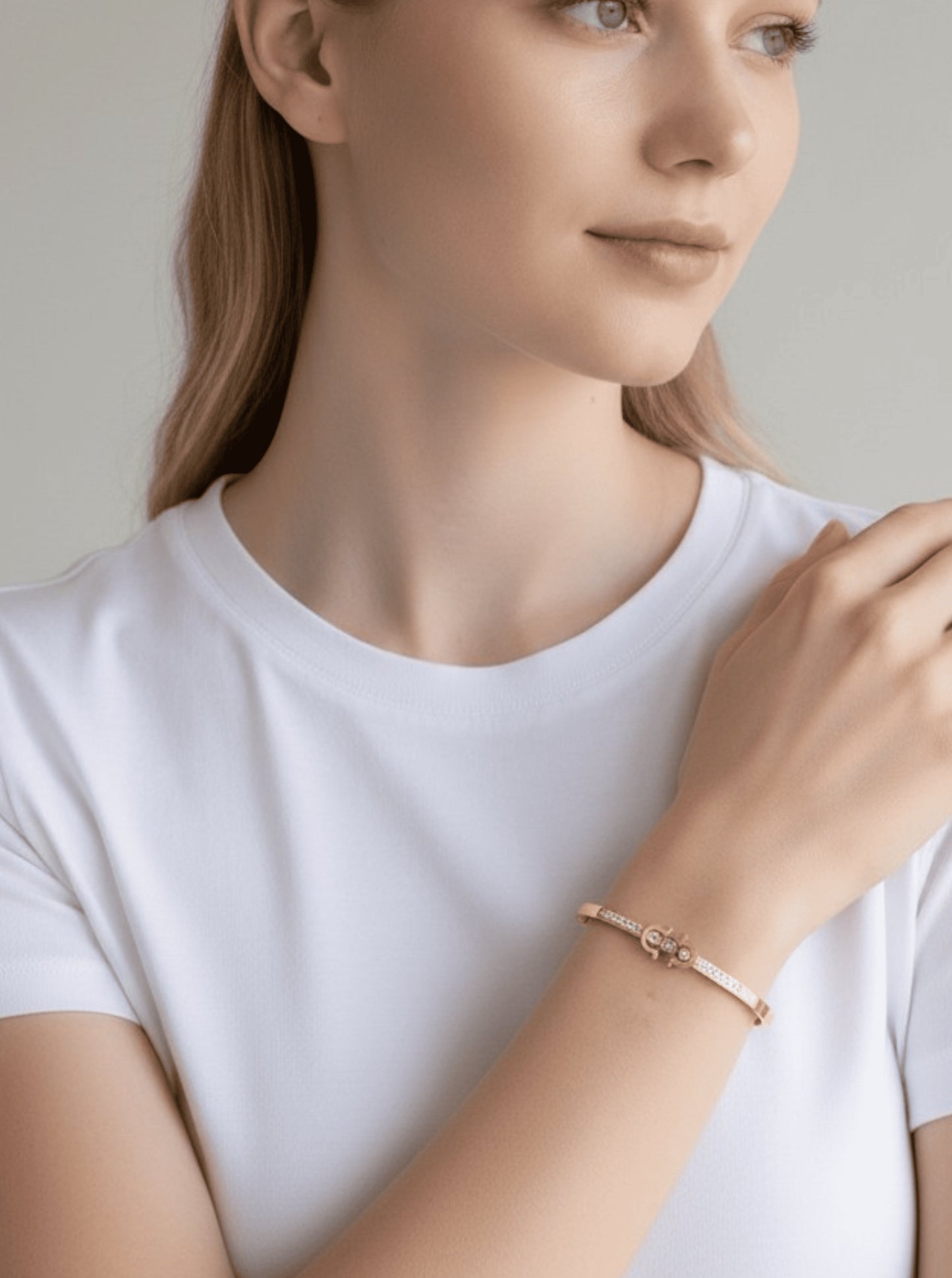 Geometric Hinged Polished Bangle Bracelet