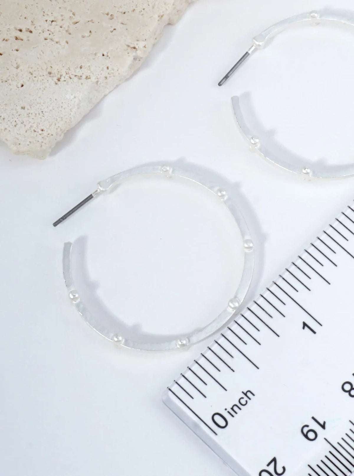 Beaded Matte Hoop Earrings